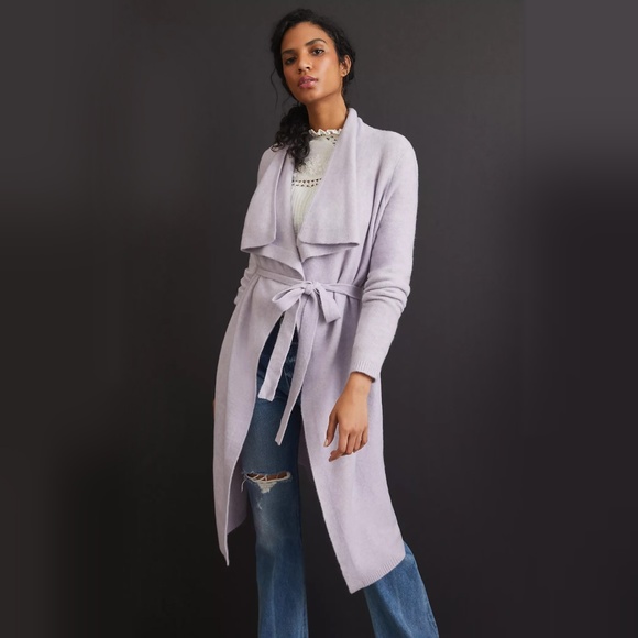 Batia Belted Wrap Cardigan Sweater Nwt 